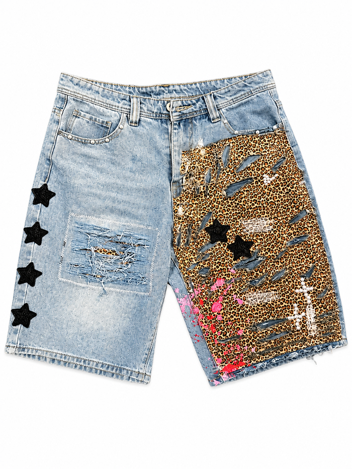 Scared Society Bravery denim shorts