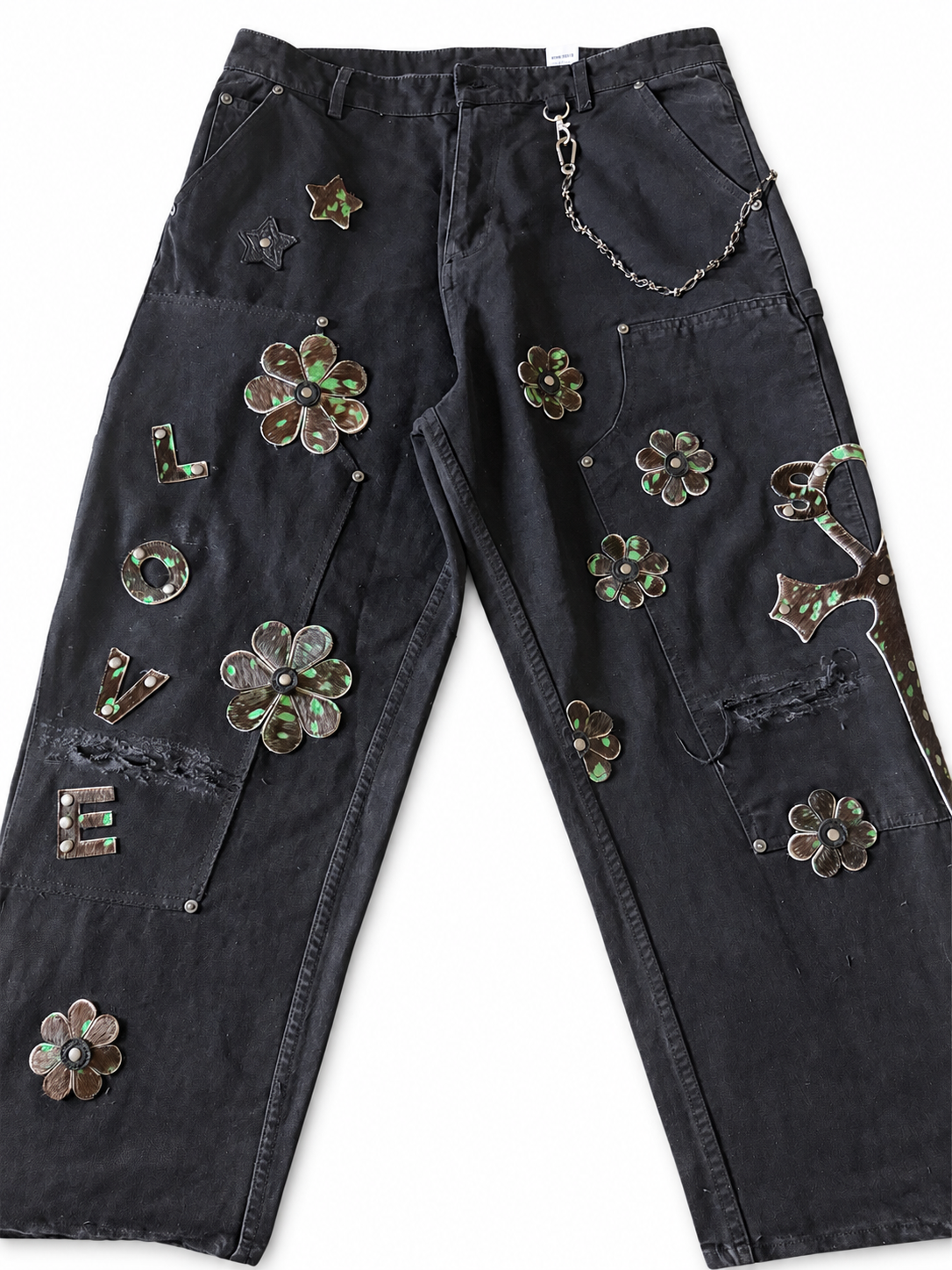 Scared Society Black Roses denim carpenters