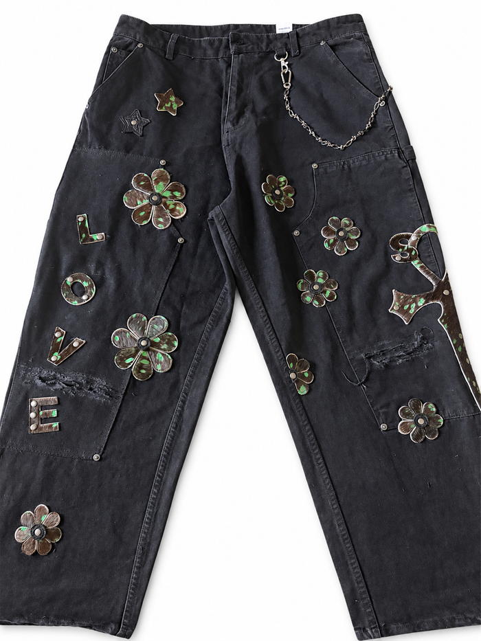 Scared Society Black Roses denim carpenters