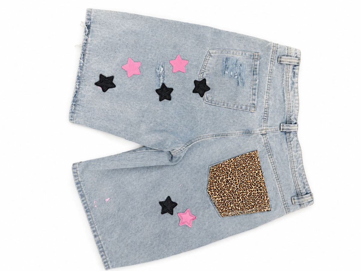 Scared Society Bravery denim shorts